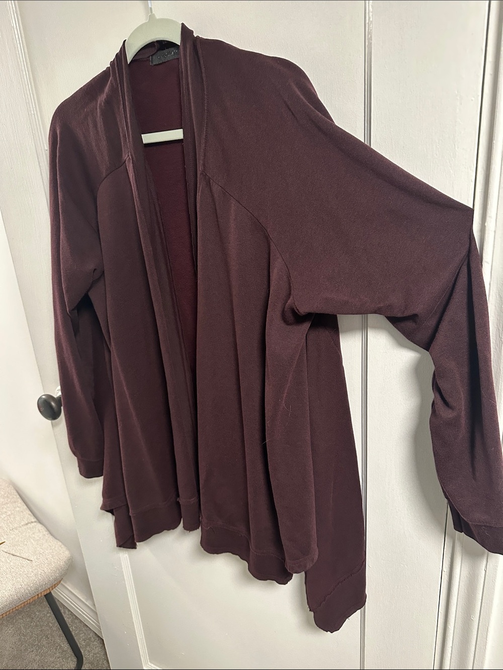 Gramicci Women's Open-Front Cardigan Sweater - Burgundy Wine